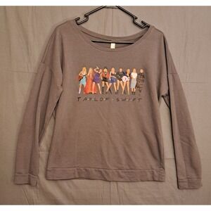 Next Level Taylor Swift Eras Tour Graphic Crewneck Sweatshirt Womens Size Large